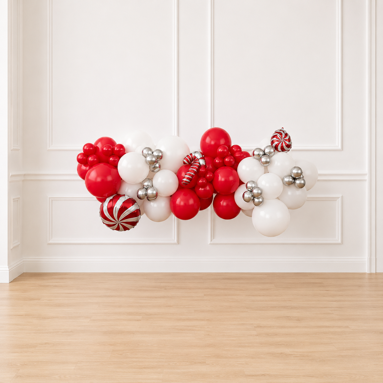🎄 Signature Candy Cane Lane™ | Luxury Balloon Garland