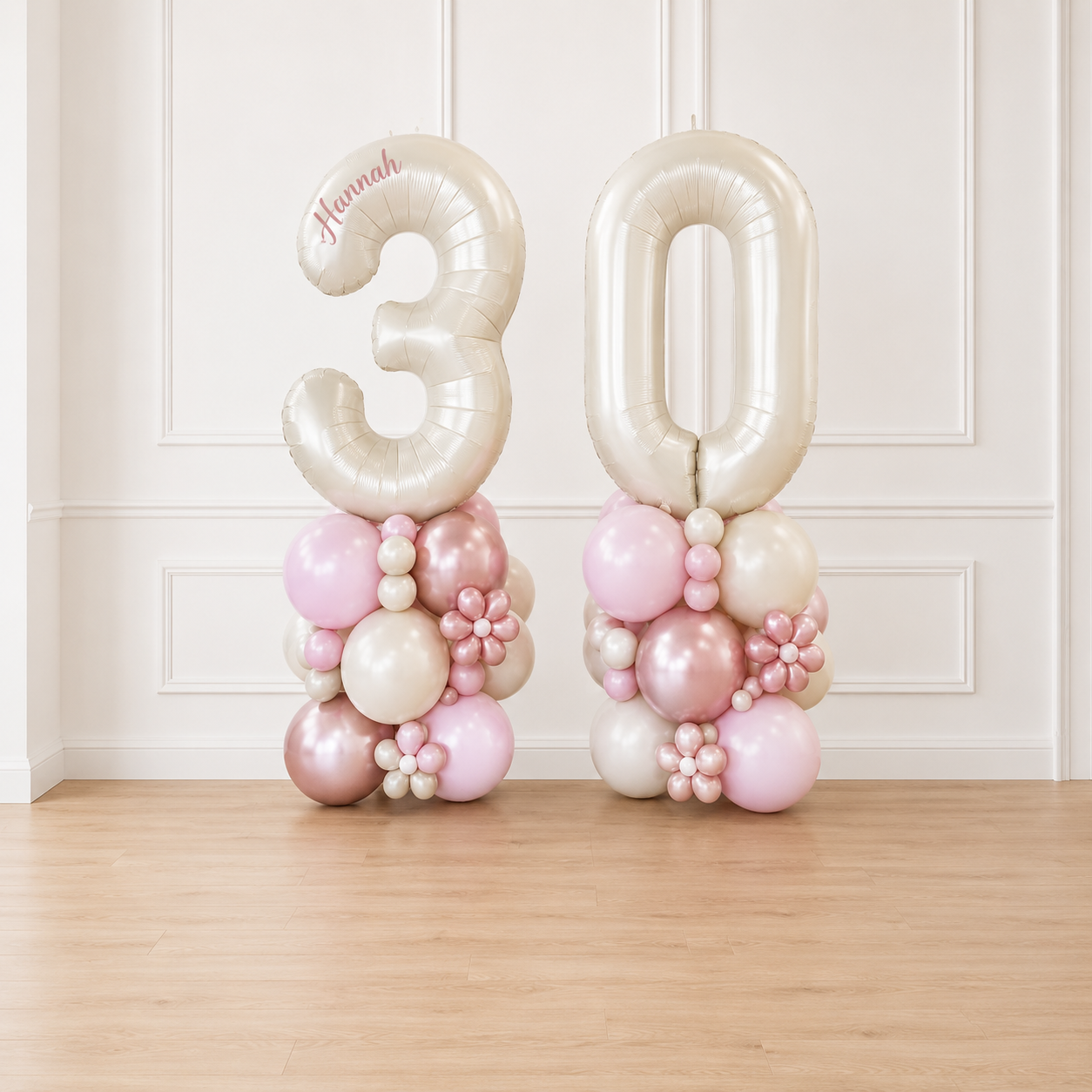✨ Signature Milestone Numbers™ | Personalized Balloon Stack
