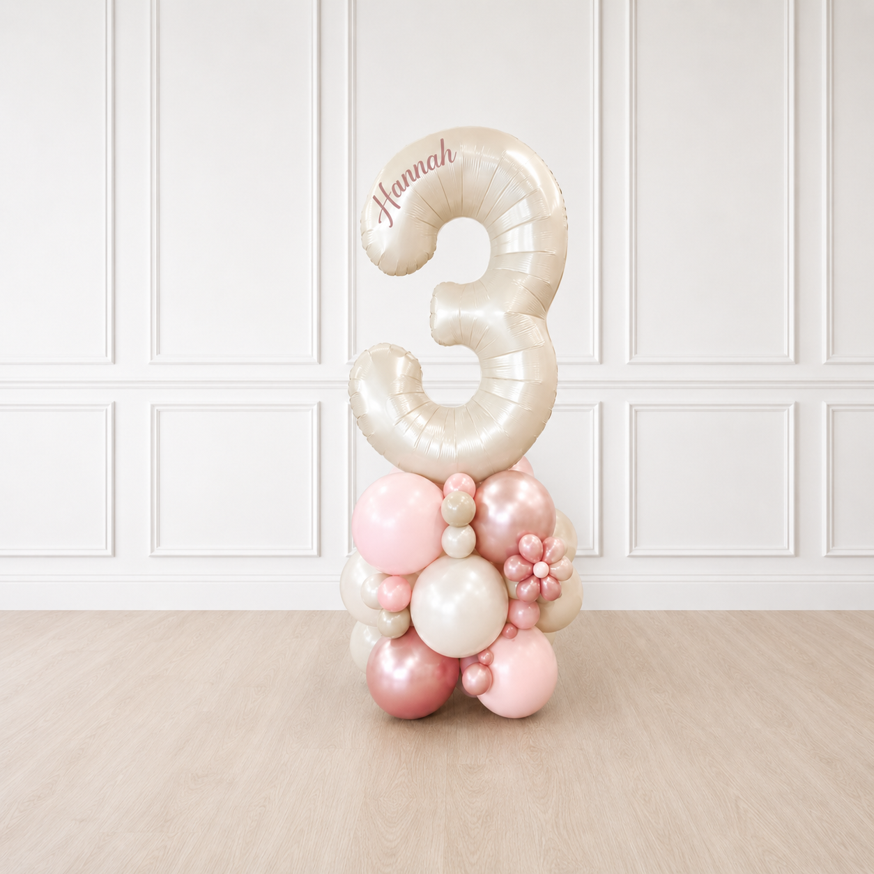 ✨ Signature Milestone Number™ | Personalized Balloon Stack