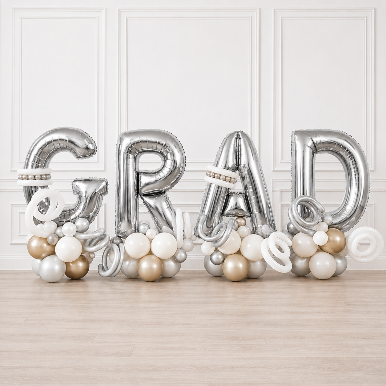 Custom “GRAD” Balloon Letter Display