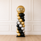 ✨ Signature Black Tie™ | Personalized Balloon Column